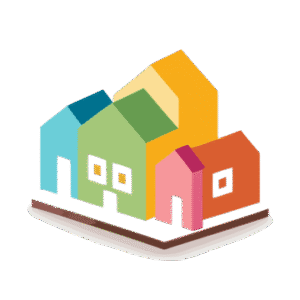 pngtree an icon showing colorful square houses to show real estate market vector png image 7224273
